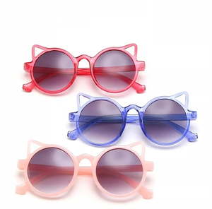 Gafas de Sol Infantiles 2024, Diseño de Orejas de Gato, Color Azul Océano Degradado, Protección UV400 - Product Image 5