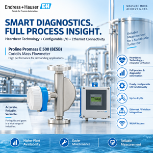 Medidor de Flujo Másico Coriolis de Alta Precisión Endress+Hauser Proline Promass E 500 8E5B Tipo Remoto para Procesos de Aire y Gas OEM - Product Image 3