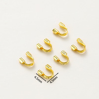 Fermoir en U plaqué or 14 carats, boucle fer à cheval, protège-fils en cuivre, accessoires de connecteurs de finition pour bijoux DIY