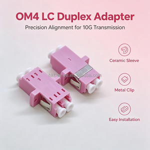 อะแดปเตอร์ไฟเบอร์ LC-LC OM4 แบบดูเพล็กซ์พร้อมหูยึด พอร์ต LC ตัวเชื่อมต่อไฟเบอร์ออปติกแบบมัลติโหมด สำหรับสายเคเบิล 10G FTTH จากโรงงาน - Product Image 5