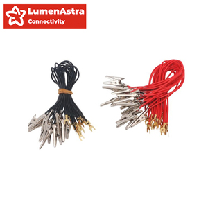 Dây thử nghiệm cá sấu hai đầu dây màu đỏ đen kiểm tra Clip cá sấu khai thác Dây Đôi - Product Image 6