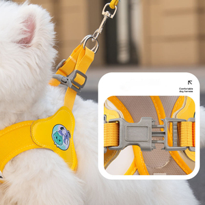 Correa de tracción para perros, chaleco con correa para el pecho, antideslizante, para perros pequeños, Teddy, Bobbi Bear, correa de tracción reflectante para pasear perros - Product Image 5