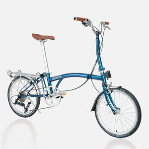 Xe đạp gấp ba R9 Max 16 inch 9 tốc độ, khung thép carbon cao cấp, nhẹ, dễ mang theo, tay lái S M, xe đạp gấp mini bán buôn - Product Image 2