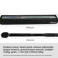 Juego de Llaves Dinamométricas de 3 Tamaños Preestablecidos, 1/4", 3/8", 1/2", Llave de Trinquete Ajustable para Reparación de Automóviles y Bicicletas