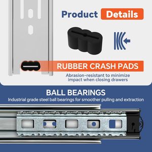 Buffer Telescopes <strong>Drawer</strong> <strong>Slides</strong> Kitchen Cabinet <strong>Slide</strong> <strong>Rails</strong> Push Open <strong>Drawer</strong> Channel <strong>Soft</strong> <strong>Close</strong> Ball Bearing <strong>Drawer</strong> <strong>Slides</strong> - Product Image 4
