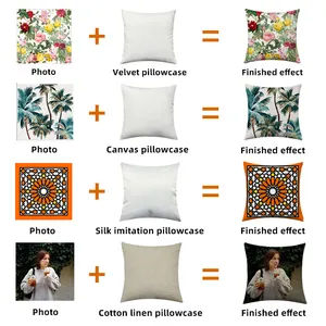 Decorative Linen Cushion Covers Custom Digital Pillowcase Print Blank Sublimation Throw Pillow Linen Cotton Decorative Covers Cushion Cover