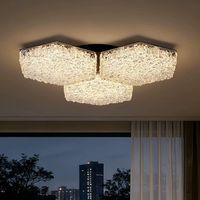 Luminaire italien minimaliste de luxe léger, design losanges et hexagones effet craquelé, source de lumière à spectre complet respectueuse des yeux, plaque entièrement en aluminium.