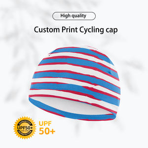 Boné de caveira para ciclismo de corrida e corrida de poliéster esportivo com logotipo impresso de sublimação personalizado de alta qualidade verão UPF 50+ - Product Image 3