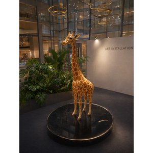 Escultura de Jirafa Personalizada de Fibra de Vidrio para Exhibición en Centros Comerciales - Product Image 3