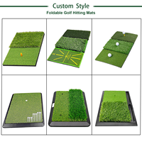 Tapis de frappe de golf personnalisé pour gazon long et court, base antidérapante robuste, système pliable 2-en-1
