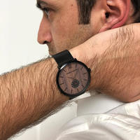 Jam Tangan Pria Kayu Walnut Hannah Martin HM-1002 Merek Ternama Laris Manis, Jam Tangan Quartz Pria Kayu Hitam Ebony Bambu