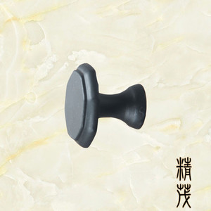 Octagonal Cabinet <b>Knob</b> 30mm <b>Black</b> Zinc Alloy Minimalist Drawer Handle - Product Image 3
