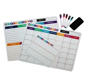 High Quality Custom Printing Dry Erase Removable Calendar Magnetic Planner Sticker Fridge Magnet for Home Promotional Item