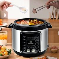 Cuisinière électrique à pression 6L grande capacité, multifonction intelligente pour la maison (cuisson à la vapeur, mijotage, pâtisserie), fonction minuterie, 1050W, aluminium