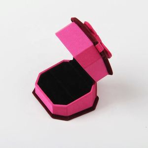 Caixa de Anel de Luxo Direto da Fábrica, Caixa Quadrada de Veludo para Anel de Casamento, Caixa de Presente para Proposta, Noivado e Casamento - Product Image 3