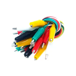 5-colors Wired 27/35/44.5mm long clip Double-end Test leads prewired 15.75"/lead lines
