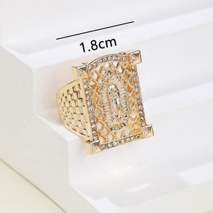 Tay Inlay cổ điển duy nhất 18K mạ vàng St. Jude đồ trang sức cao vòng Micro <span class=keywords><strong>Lay</strong></span> AAA Cubic Zircon Vòng cho phụ nữ tín đồ quà tặng - Product Image 4
