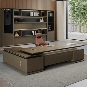 Escritorio de oficina ejecutivo en forma de I de lujo de gama alta para directores y gerentes Soluciones de MDF para jefes y ejecutivos de alta gama - Product Image 1