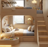 Lit superposé moderne haut de gamme avec un aménagement de couchage partagé efficace pour les chambres d'enfants, les appartements, les dortoirs et les maisons d'hôtes