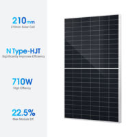 Panneau solaire certifié CE/TUV/CQC/INMETRO 710W, double vitrage bifacial, pour système d'éclairage domestique