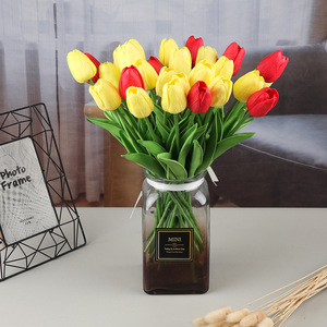 Tacto real de alta calidad pu tulipán decoración del hogar EVA sensación <span class=keywords><strong>calla</strong></span> para decoración de boda ramo de tulipán - Product Image 3