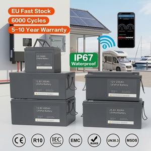 Lithtech Lifepo4 <b>Battery</b> <b>12V</b> 100Ah 200Ah 300Ah 400Ah 100 300 200 Ah Deep Cycle 12 V Volt 12.8V Solar 24V <b>12V</b> Lithium Ion <b>Battery</b> - Product Image 2