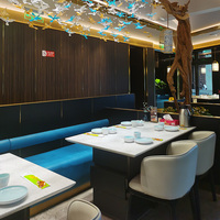 Ensemble de meubles de restaurant en céramique, meubles de restaurant OEM, ensemble de table en marbre, visage, stand pour restaurant et travail
