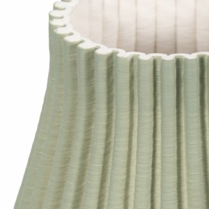 Vaso in porcellana a coste, verde tenue, con texture verticale, vaso decorativo per fiori, per soggiorno, decorazione per la casa - Product Image 3