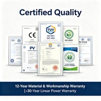 Panneau solaire flottant bifacial double vitrage type N 600W 650W, module PV monocristallin résistant à l'eau salée pour projets en lacs et réservoirs