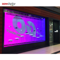 Film de fenêtre en verre flexible ultra-fin HD 4K pour intérieur, mur vidéo LED semi-transparent 3D haute luminosité P3.91/P2.5 HDR, garantie 5 ans