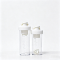 Bouteille de protéines rose écologique et étanche pour 700 ml/900 ml, grande capacité, fitness, gym, voyage, adultes, sans BPA, sans danger pour les aliments
