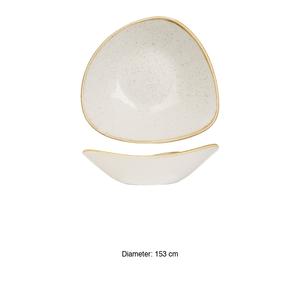 Bol triangulaire blanc Stonecast 15 cm blanc moucheté Churchill Swhstrb6 - Product Image 3