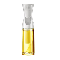 Bouteille Distributrice d'Huile en Verre 200ml, Pulvérisateur de Cuisine pour Huile d'Olive, Vinaigre de Qualité Alimentaire, Idéal pour Biscuits, Gâteaux, Snacks, Rechargeable
