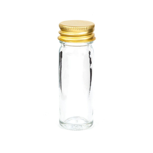 Clear Glass Lab Bottles With Aluminum Screw Caps <b>Rubber</b> Liner 7ml 14ml 28ml Narrow Wide Neck Media McCartney Bijou Bottle - Product Image 2