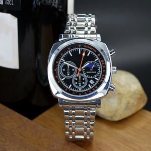 Montres de créateur personnalisées pour hommes, montre haut de gamme en acier, montre multifonctionnelle pour hommes, étanche, chronographe lumineux - Product Image 4