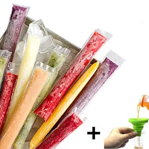 Atacado Personalizado Impresso Biodegradável Transparente Selo Ice Popsicle Mold Sacos Descartáveis Ice Cream Package Pop Popsicle Bags