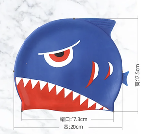 Gorro de natación de silicona suave para mujer, diseño de dinosaurio de dibujos animados, color puro, alta elasticidad, impermeable y ecológico - Product Image 4