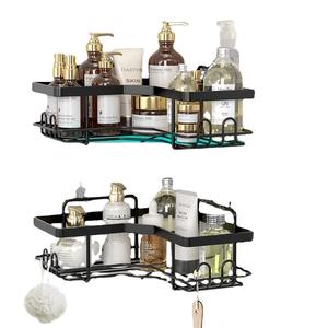 BX Wall Mounted Shelf Storage Organizer Corner Bathroom <strong>Shower</strong> <strong>Caddy</strong> <strong>Hanging</strong> Black <strong>Shower</strong> <strong>Caddies</strong> - Product Image 4