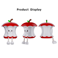 Lampe de chevet LED tactile rechargeable en silicone souple en forme de pomme, veilleuse mignonne pour Halloween et Noël, cadeau pour garçons