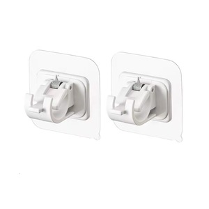 Supporto Adesivo Senza Danni per Aste, Clip a Molla Senza Foratura e Senza Tracce per Fissaggio a Parete di Barre per <span class=keywords><strong>Tende</strong></span> <span class=keywords><strong>in</strong></span> Casa, Bagno, o per Noleggio - Product Image 1