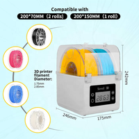 Boîte de rangement pour filament d'impression 3D de grande capacité en plastique pour imprimantes 3D FDM et stylos 3D