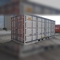 Conteneur ISO modifié sur mesure de 40 pieds avec générateur, portes personnalisées et persiennes de ventilation pour supermarché, bureau, magasin, industrie