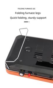 Four à gaz portable à double brûleur, barbecue extérieur, design coupe-vent à trois côtés - Product Image 6