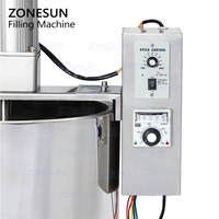 Machine de remplissage de bouteilles ZONESUN avec mélangeur et chauffage pour matériaux très visqueux, pâtes, sucre, sauces chocolatées, équipement d'emballage
