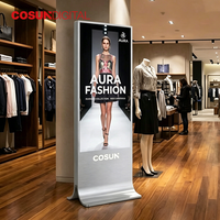 Écran LED numérique sur pied pour intérieur, haute luminosité, personnalisé, indice de protection IP65, fonctionnalité SDK pour la publicité en magasin de détail