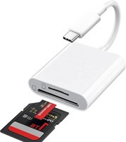 Lector de Tarjetas SD Tipo-C y Adaptador para iPhone, iPad, Mac, Laptop - Compatible con Tarjetas SD y TF, Admite Teléfonos, Laptops y Más Dispositivos