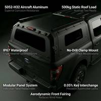 Toldo de Aluminio Resistente e Impermeable para Camioneta de 3 Puertas y Techo Alto, con Ventana Corredera, para Ford F150/Hilux de 5.0 a 5.5 Pies