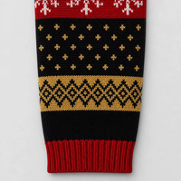 Pull de Noël moche pour homme, motif jacquard lettres et flocons de neige, tricoté, pour les fêtes, en polyester/coton