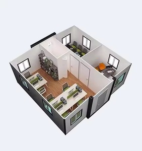 Maison de luxe en conteneur extensible de 40 pieds, 3 chambres, 2 salles de bain, imperméable, antichoc, résistante au vent, design moderne, bureau, villa - Product Image 3