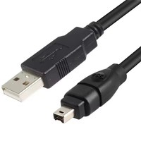 Câble adaptateur USB 2.0 mâle vers Firewire IEEE 1394 4 broches mâle iLink pour adaptateur DV Sony DCR-TRV75E 1.8m/3m/4.5m